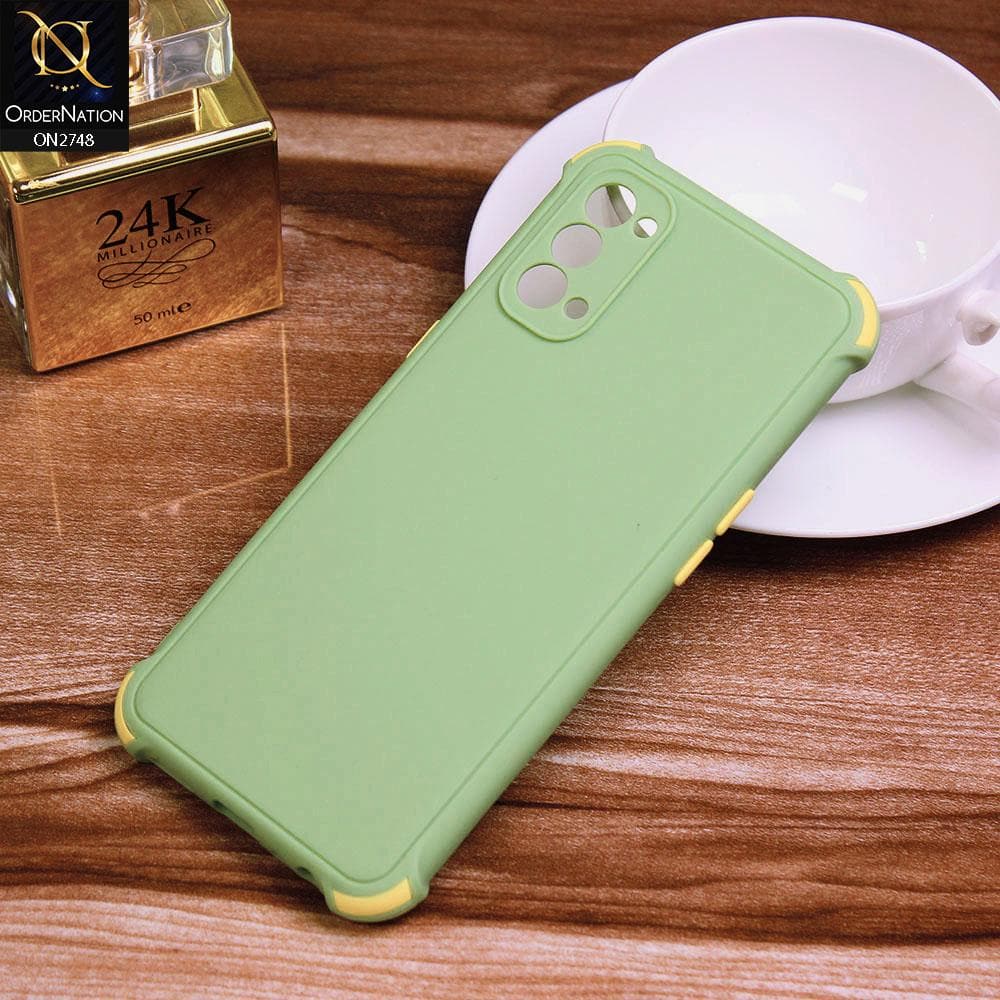 Oppo Reno 4 Cover - Light Green - Soft New Stylish Matte Look Case
