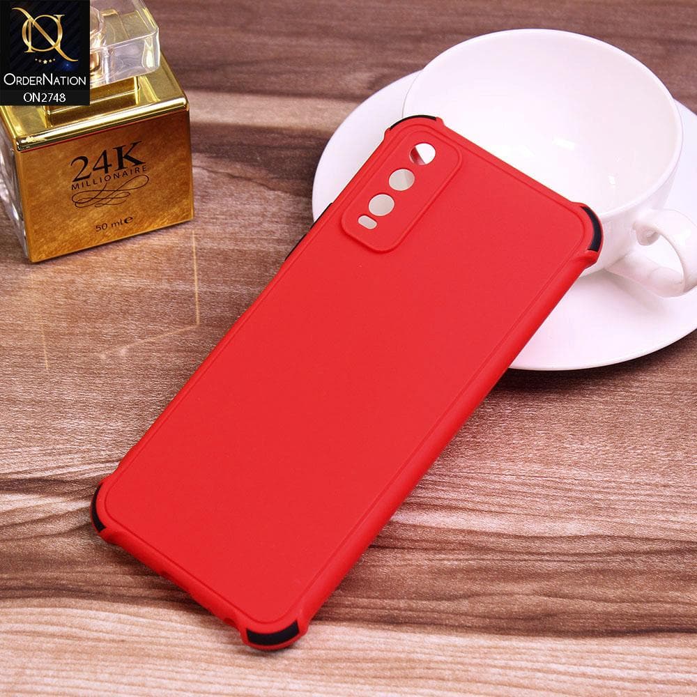 Vivo Y20A Cover - Red - Soft New Stylish Matte Look Case