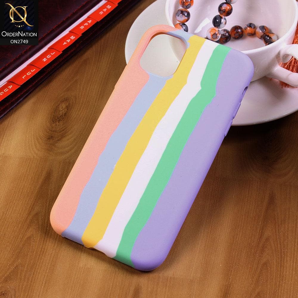 iPhone 11 Cover - Pink - V2 - Rainbow Series Liquid Soft Silicon Case