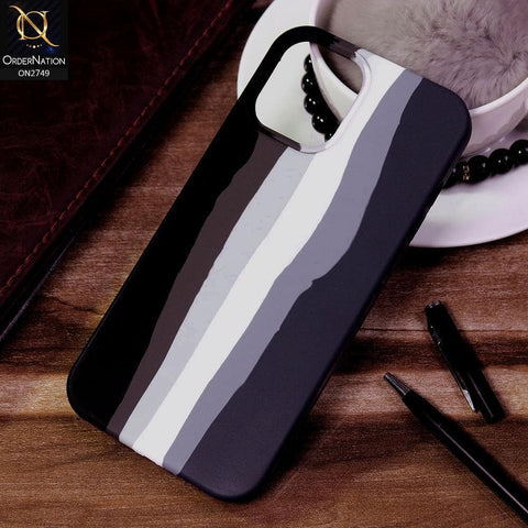 iPhone 12 Pro Cover - Black - Rainbow Series Liquid Soft Silicon Case
