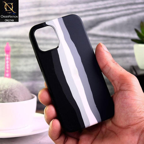 iPhone 13 Mini Cover - Black - Rainbow Series Liquid Soft Silicon Case