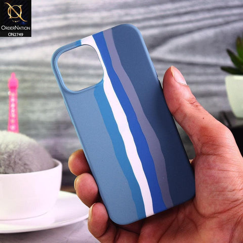 iPhone 13 Mini Cover - Blue - Rainbow Series Liquid Soft Silicon Case