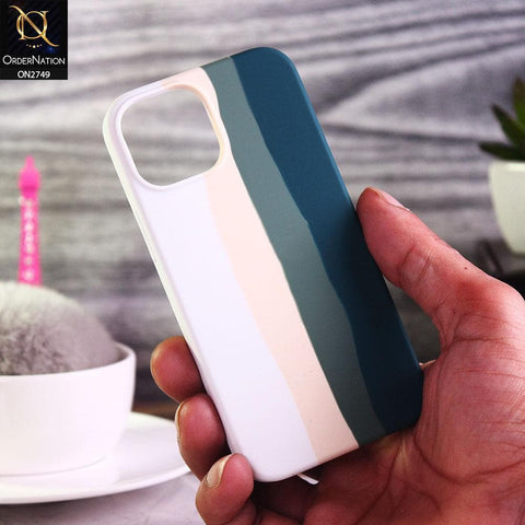 iPhone 13 Mini Cover - Green - Rainbow Series Liquid Soft Silicon Case
