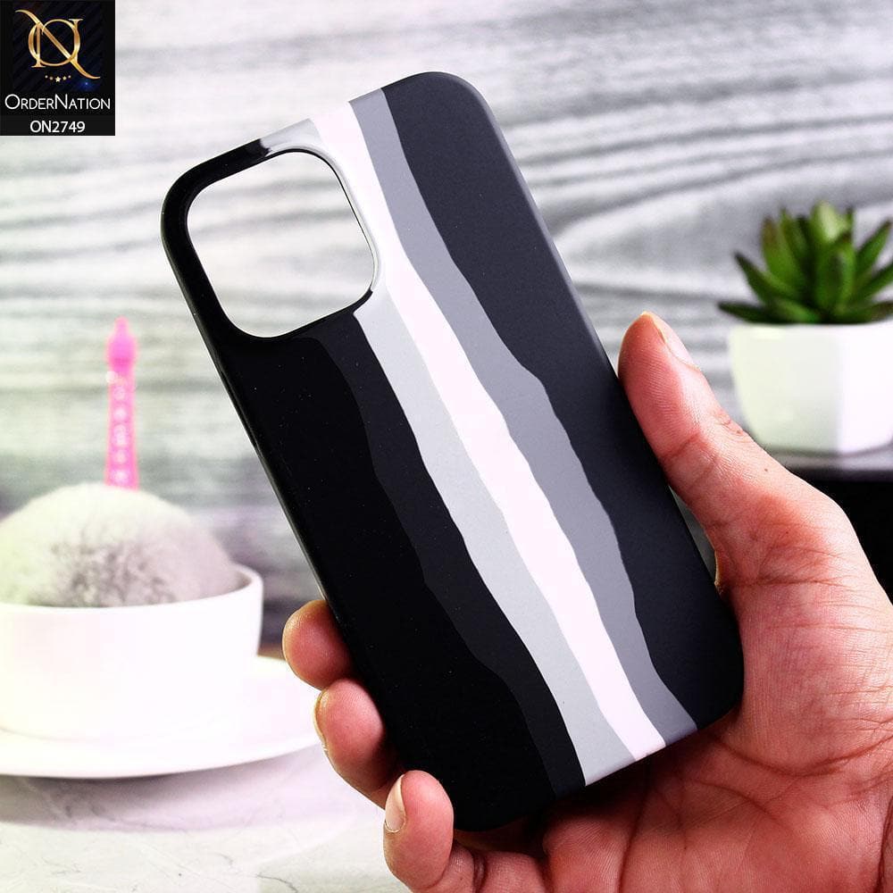 iPhone 13 Pro Cover - Black - Rainbow Series Liquid Soft Silicon Case