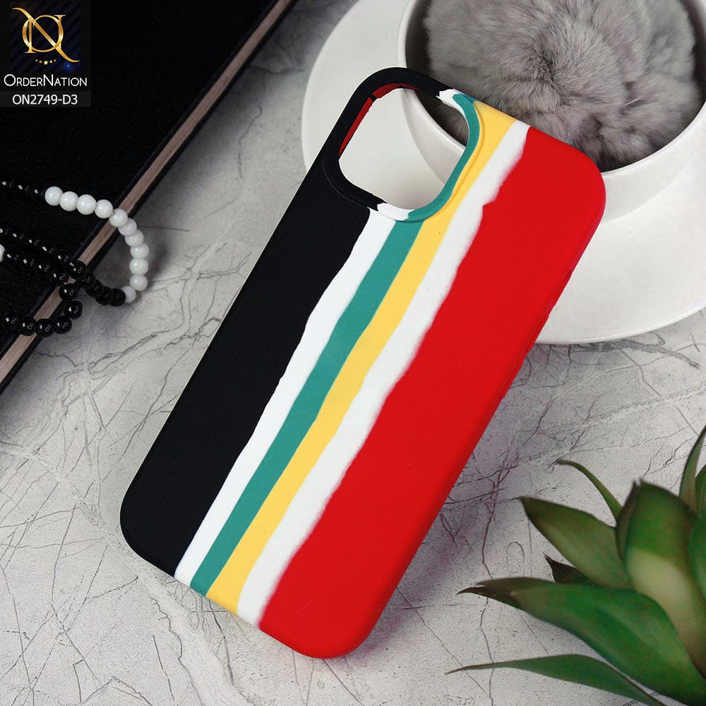 iPhone 14 Cover - Design 3 - Rainbow Series Liquid Soft Silicon Case