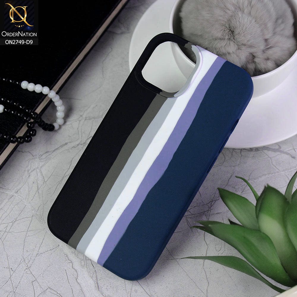 iPhone 14 Cover - Design 9 - Rainbow Series Liquid Soft Silicon Case