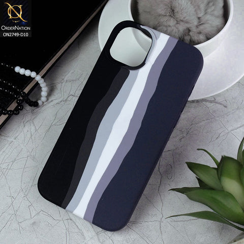 iPhone 14 Plus Cover - Design 10 - Rainbow Series Liquid Soft Silicon Case