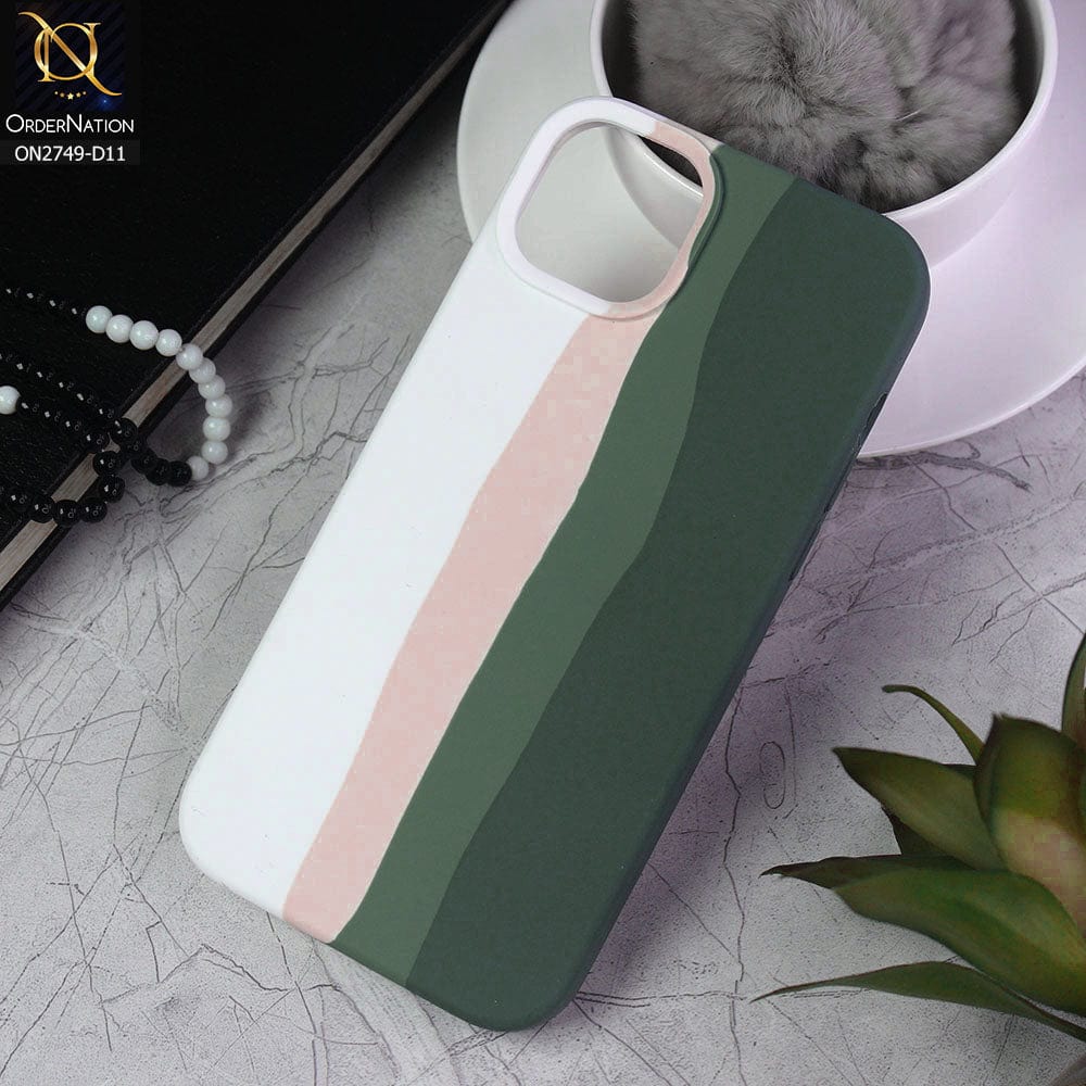 iPhone 14 Plus Cover - Design 11 - Rainbow Series Liquid Soft Silicon Case