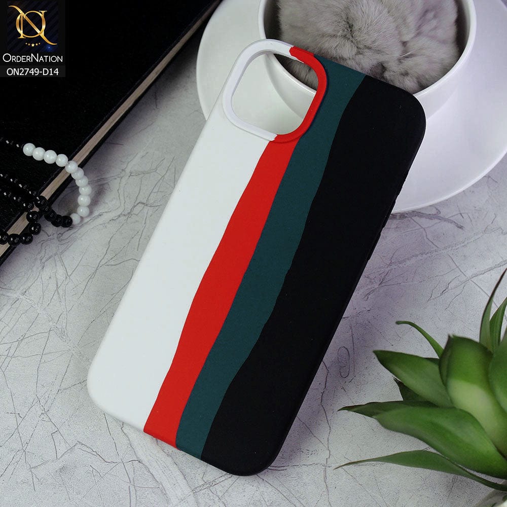 iPhone 14 Plus Cover - Design 14 - Rainbow Series Liquid Soft Silicon Case