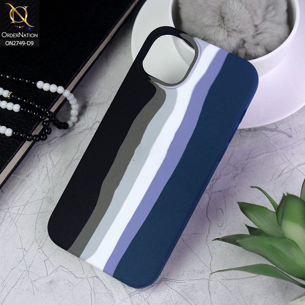 iPhone 14 Plus Cover - Design 9 - Rainbow Series Liquid Soft Silicon Case