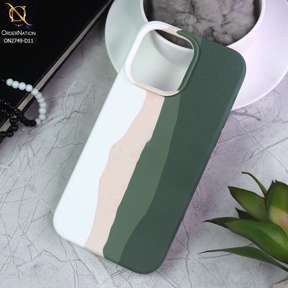iPhone 14 Pro Max Cover - Design 11 - Rainbow Series Liquid Soft Silicon Case