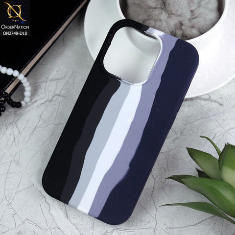 iPhone 14 Pro Cover - Design 10 - Rainbow Series Liquid Soft Silicon Case