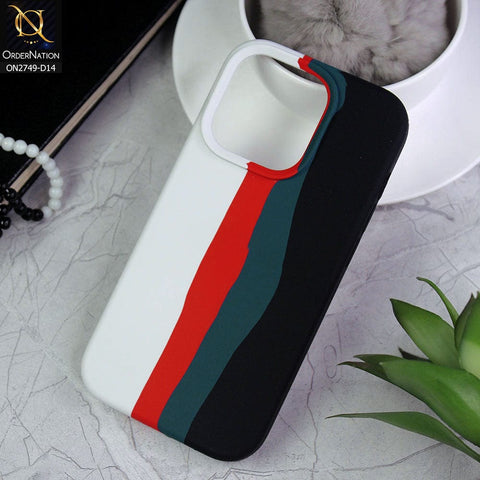 iPhone 14 Pro Cover - Design 14 - Rainbow Series Liquid Soft Silicon Case