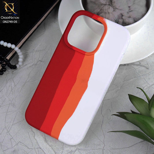 iPhone 14 Pro Cover - Design 5 - Rainbow Series Liquid Soft Silicon Case