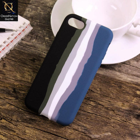 iPhone 8 / 7 Cover - Black - Rainbow Series Liquid Soft Silicon Case