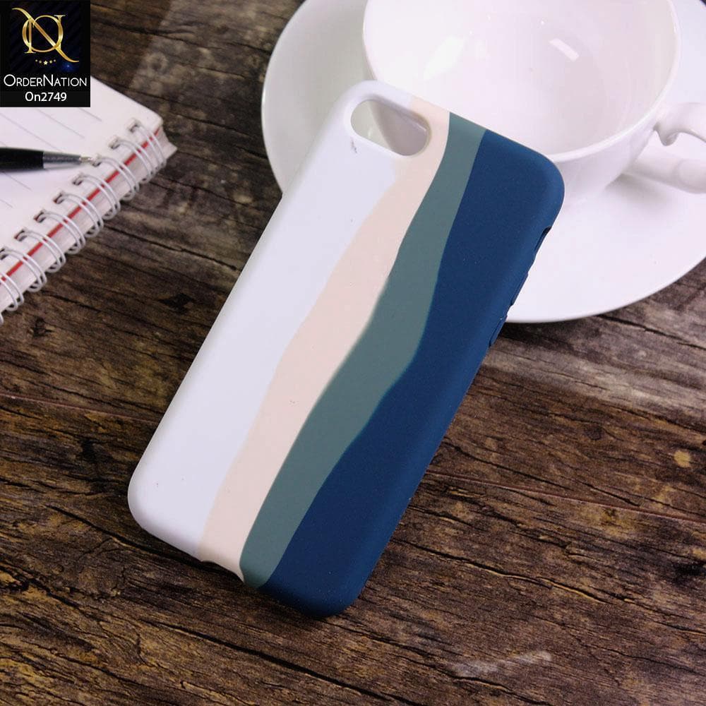 iPhone SE 2020 Cover - Green - Rainbow Series Liquid Soft Silicon Case
