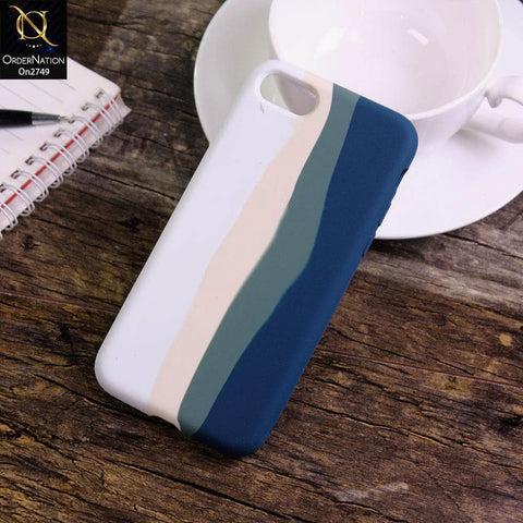 iPhone SE 2020 Cover - Green - Rainbow Series Liquid Soft Silicon Case