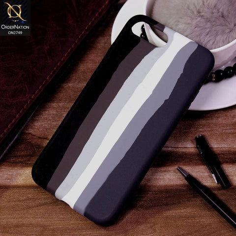 iPhone 8 Plus / 7 Plus Cover - Black - Rainbow Series Liquid Soft Silicon Case