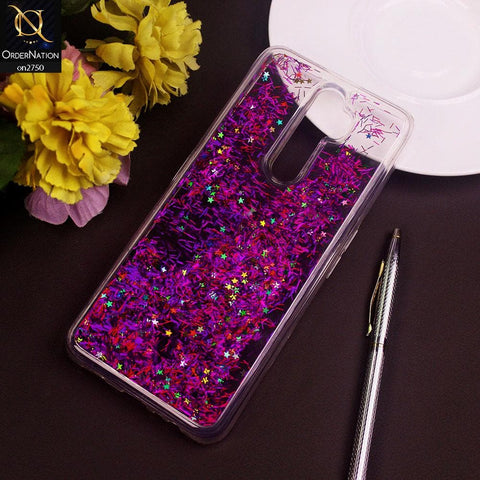 Oppo A9 2020 Cover - Purple - New Fashion Girlish Loopan Liquid Star Soft Case
