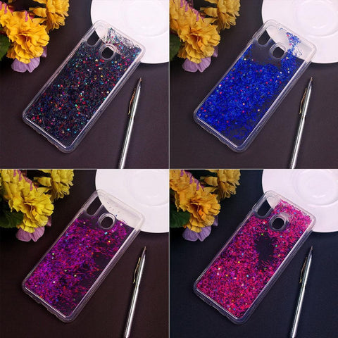 Vivo Y12 Cover - Purple - New Fashion Girlish Loopan Liquid Star Soft Case