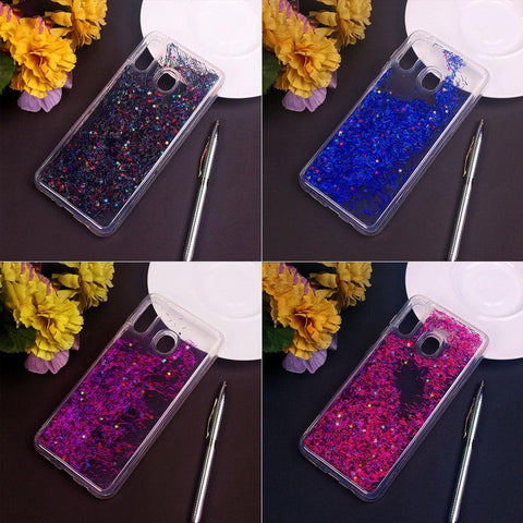 Vivo Y12 Cover - Pink - New Fashion Girlish Loopan Liquid Star Soft Case
