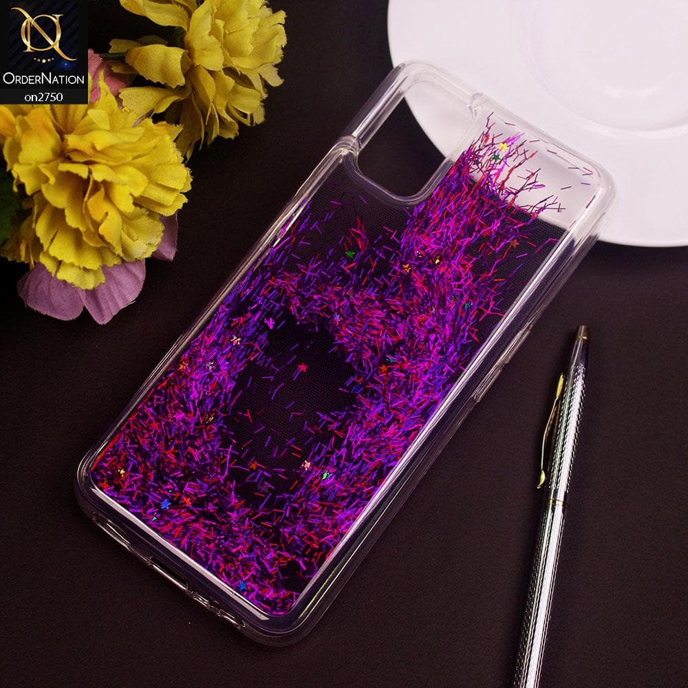 Vivo V19 Cover - Purple - New Fashion Girlish Loopan Liquid Star Soft Case