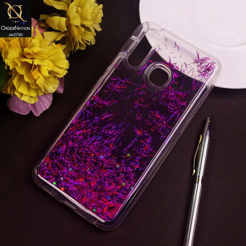 Vivo Y12 Cover - Purple - New Fashion Girlish Loopan Liquid Star Soft Case