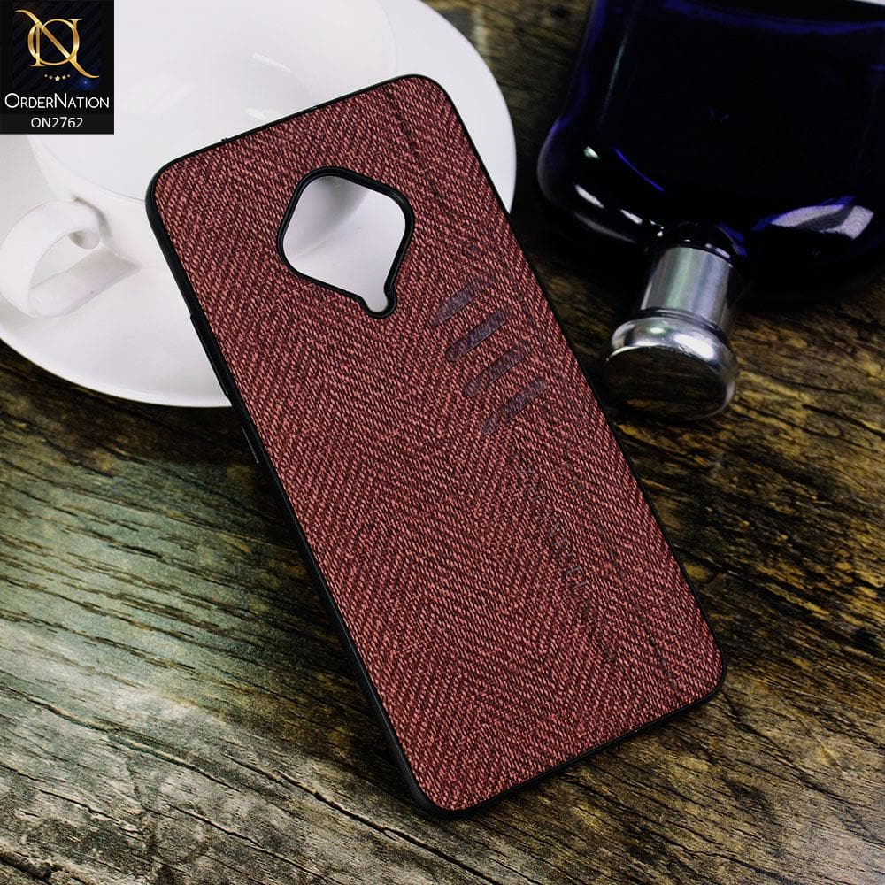 Vivo S1 Pro Cover - Maroon - Soft New Fresh Look Jeans Texture Case