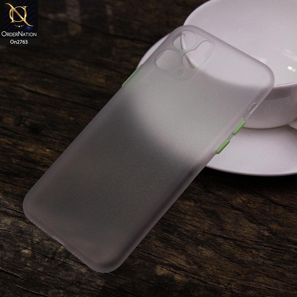 iPhone 11 Pro Max - White - New Colored Semi-Transparent Ultra Thin Paper Shell Case