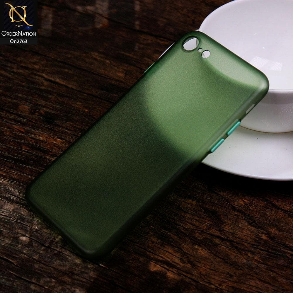 iPhone 8 / 7 - Green - New Colored Semi-Transparent Ultra Thin Paper Shell Case