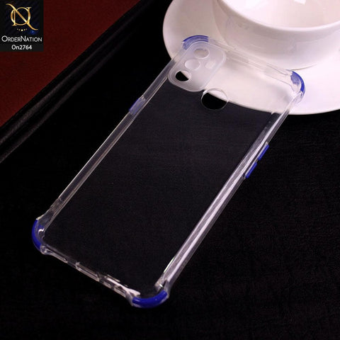 Oppo A53 - Blue - Soft Anti Shock Colorfull Corner Back Clear Case