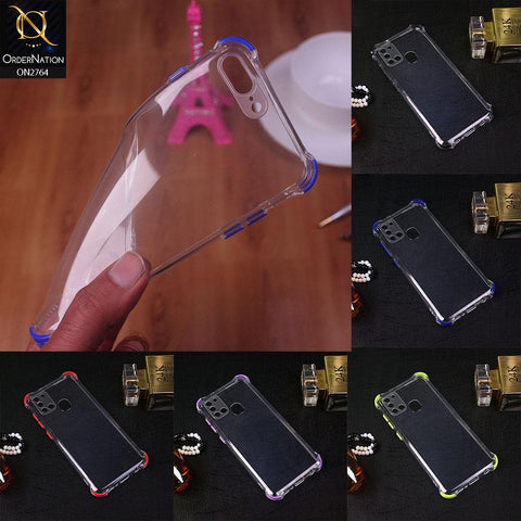 iPhone 8 / 7 Cover - Purple - Soft Anti Shock Colorful Corner Back Clear Case