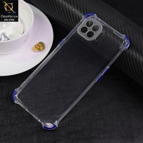 Oppo Reno 4F Cover - Blue - Soft Anti Shock Colorful Corner Back Clear Case