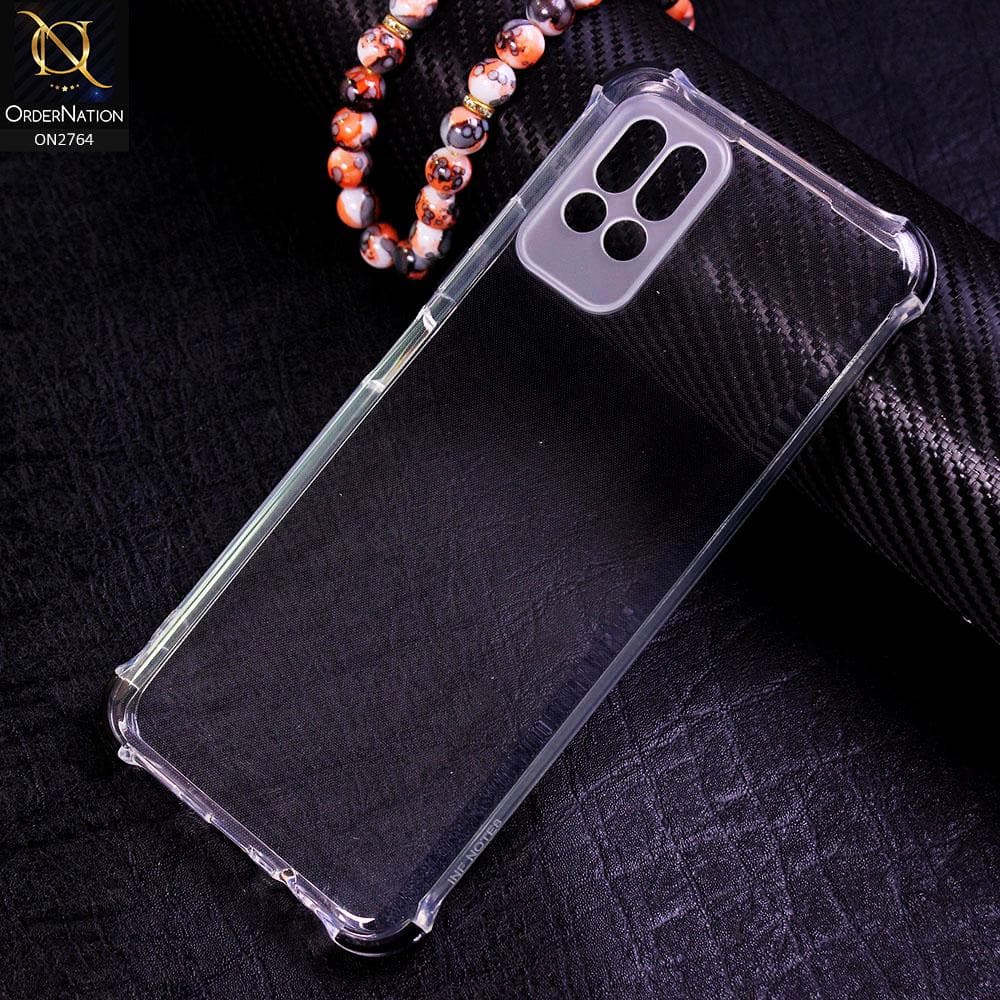 Infinix Note 8 Cover - Black - Soft Anti Shock Colorfull Corner Back Clear Case