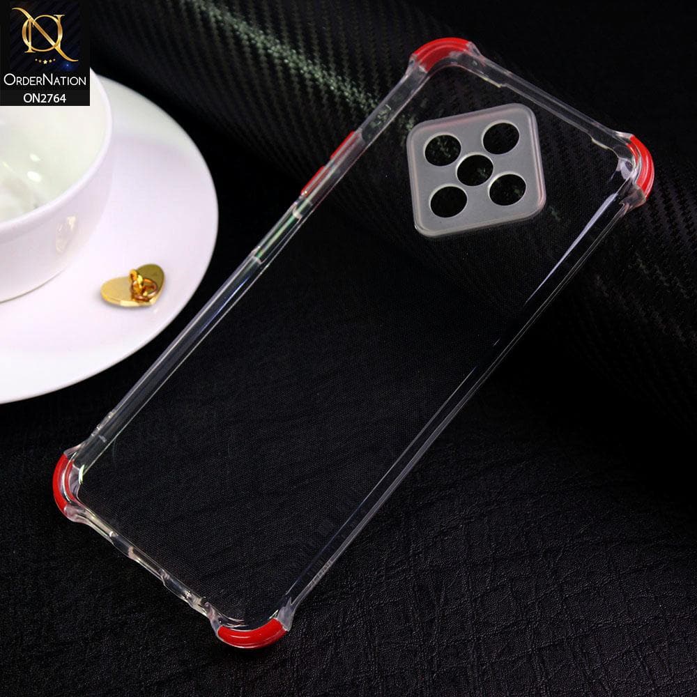 Infinix Zero 8 Cover - Red - Soft Anti Shock Colorfull Corner Back Clear Case