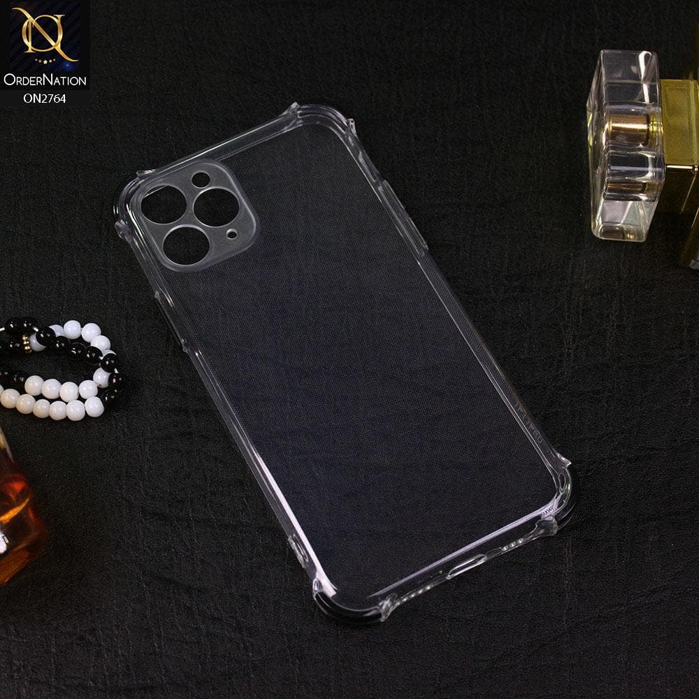 iPhone 11 Pro Cover - Black - Soft Anti Shock Colorful Corner Back Clear Case