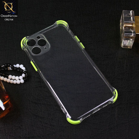 iPhone 11 Pro Cover - Green - Soft Anti Shock Colorful Corner Back Clear Case