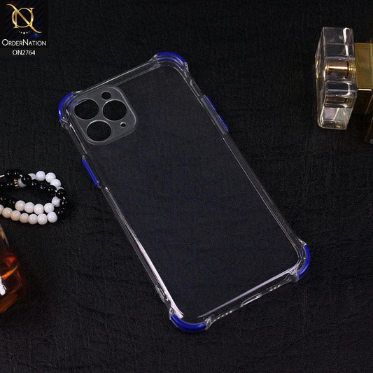 iPhone 11 Pro Max Cover - Blue - Soft Anti Shock Colorful Corner Back Clear Case