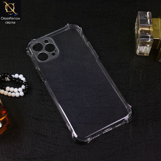 iPhone 12 Pro Cover - Black - Soft Anti Shock Colorful Corner Back Clear Case