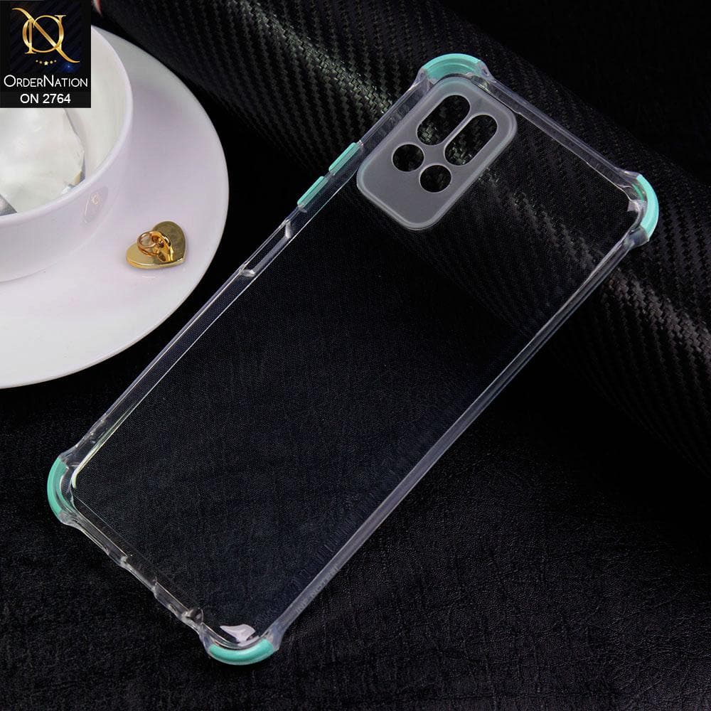 Infinix Note 8i Cover - Cyan - Soft Anti Shock Colorful Corner Back Clear Case