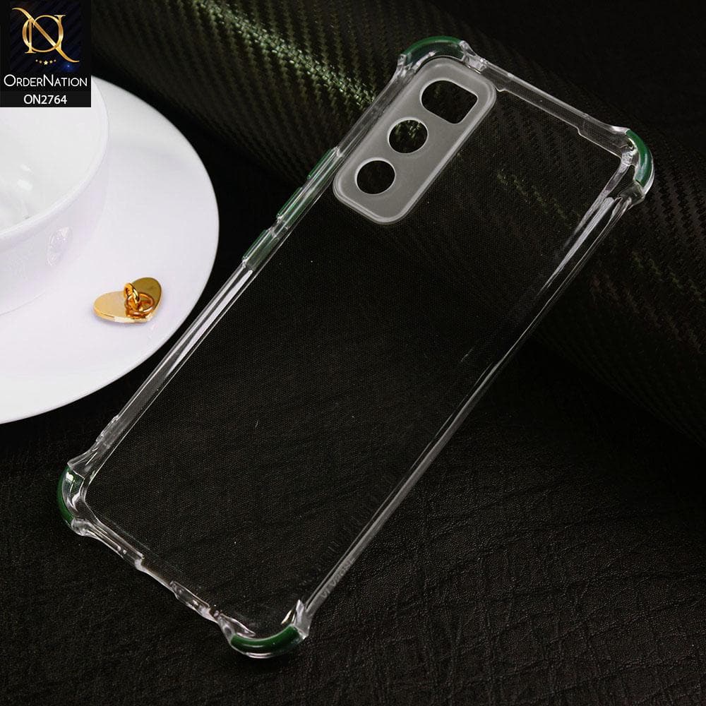 Vivo V20 SE Cover - Dark Green - Soft Anti Shock Colorfull Corner Back Clear Case