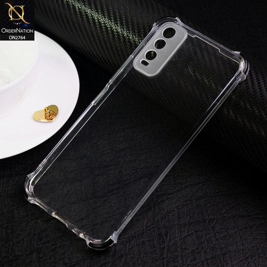 Vivo Y20A Cover - Black - Soft Anti Shock Colorfull Corner Back Clear Case