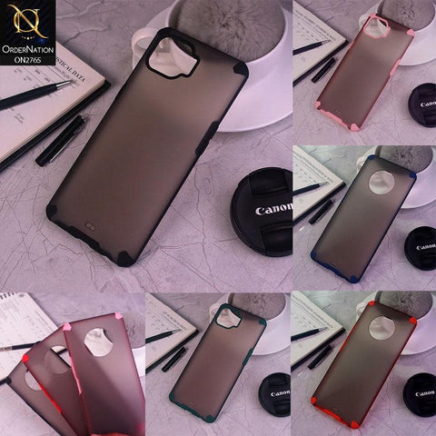 Infinix Hot 10 Cover - Blue - New Semi Transparent Matte Anti-Drop Camera Protection Case