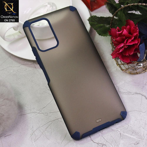 Infinix Note 8i Cover - Blue - New Semi Transparent Matte Anti-Drop Camera Protection Case
