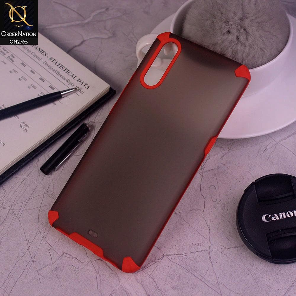 Vivo S1 Cover - Red - New Semi Transparent Matte Anti-Drop Camera Protection Case