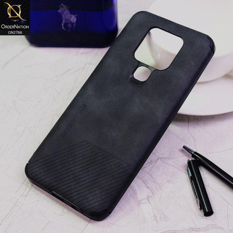 Tecno Camon 16 Pro Cover - Black - Stylish PU Leather Diagonal Lines Soft Case
