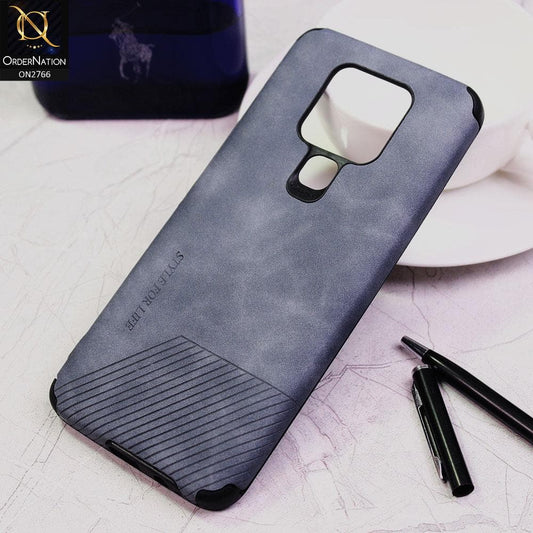 Tecno Camon 16 Pro Cover - Gray - Stylish PU Leather Diagonal Lines Soft Case