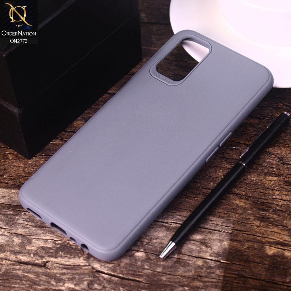 Oppo A52 Cover - Gray -Candy Colour Tpu Soft Case