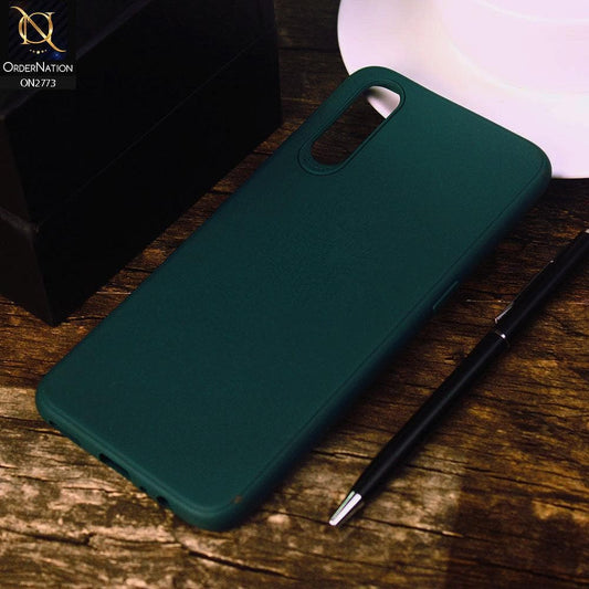 Vivo S1 Cover - Dark Green -Candy Colour Tpu Soft Case
