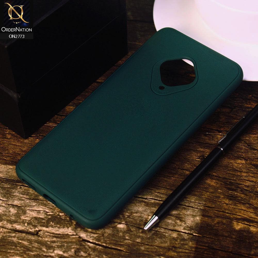Vivo Y51 (2020 September) Cover - Dark Green -Candy Colour Tpu Soft Case